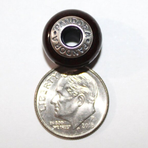 Pandora Wood & Sterling Silver Bead Charm - Picture 5 of 5